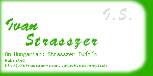 ivan strasszer business card